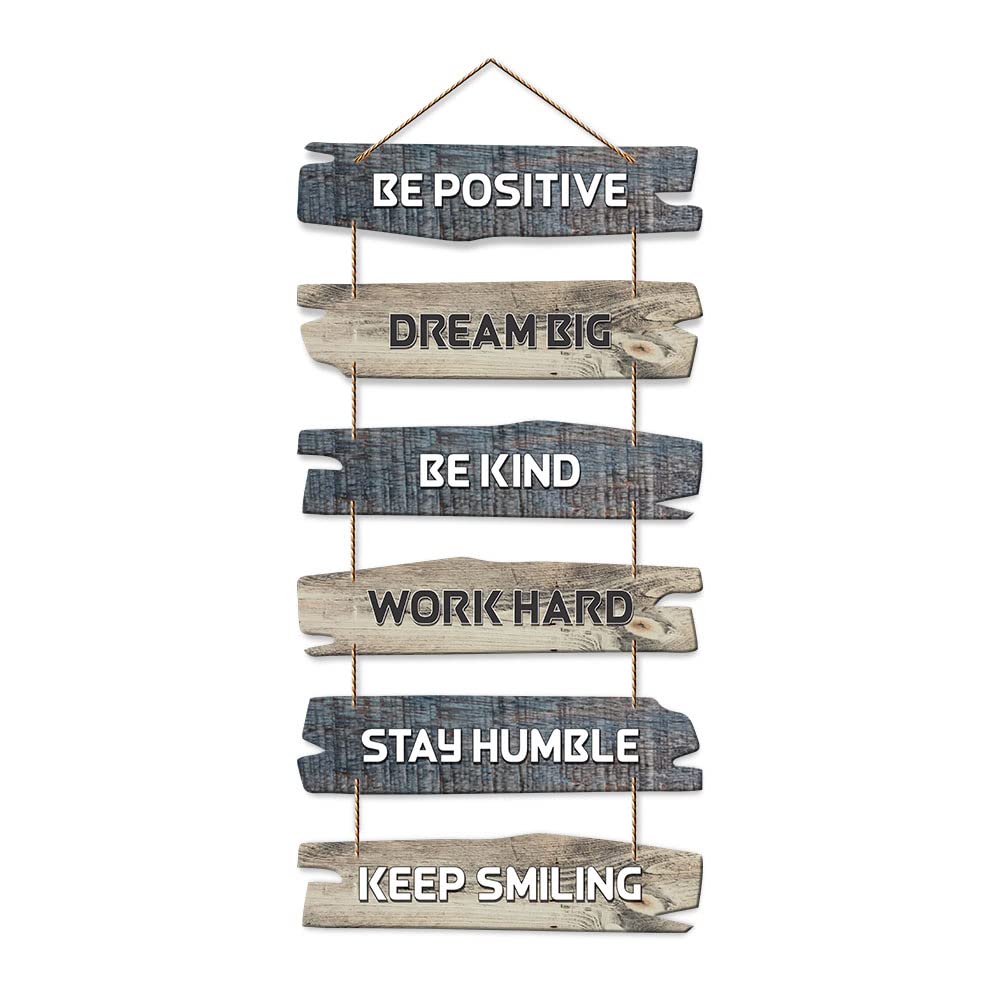 Artvibes Be Positive Quote Decorative Wall Hanging Wooden Art | Quotes Decor Item | Wall Poster | Office Wall Decoration Items | Wall Art Print | Inspirational quotes | Gift Items (WH_3231NN)
