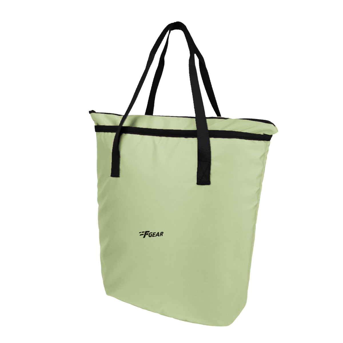 F Gear Flex Quite Green Tote Bag for Women|Handbag with 1 Spacious Compartment & Inside 2 Pockets|Zip Closure, Premium Finish|Lightweight & Durable|Shopping, Stylish Office, Travel, College Tote