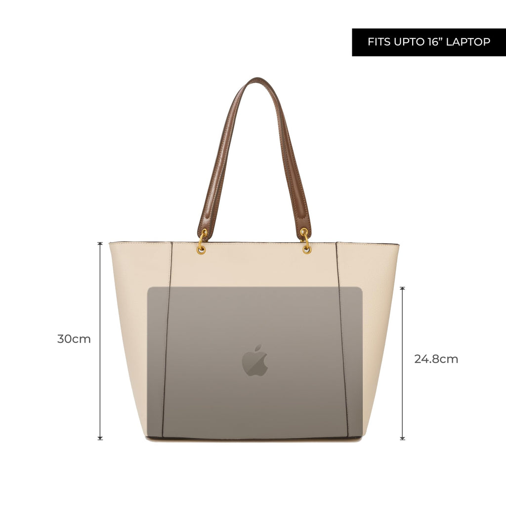 Miraggio Carmin Tote Bag |Tote Bags for Women for Office Use | Fits Upto 16 Laptop | Women Shoulder Bag