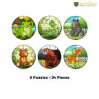 Artvibes Wooden Jigsaw Puzzle Games for Children & Kid | Animal Jigsaw Puzzles for Kid's of Age 2-5 Years | Puzzle Toys for Kids | 4 Pieces (PZ_608N)