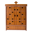 Lakhaji Christian Wooden Wall Hanging Temple For Home And Shop,Office And Home Showpiece Temple(Door- Brown),43 cm,29 Cm