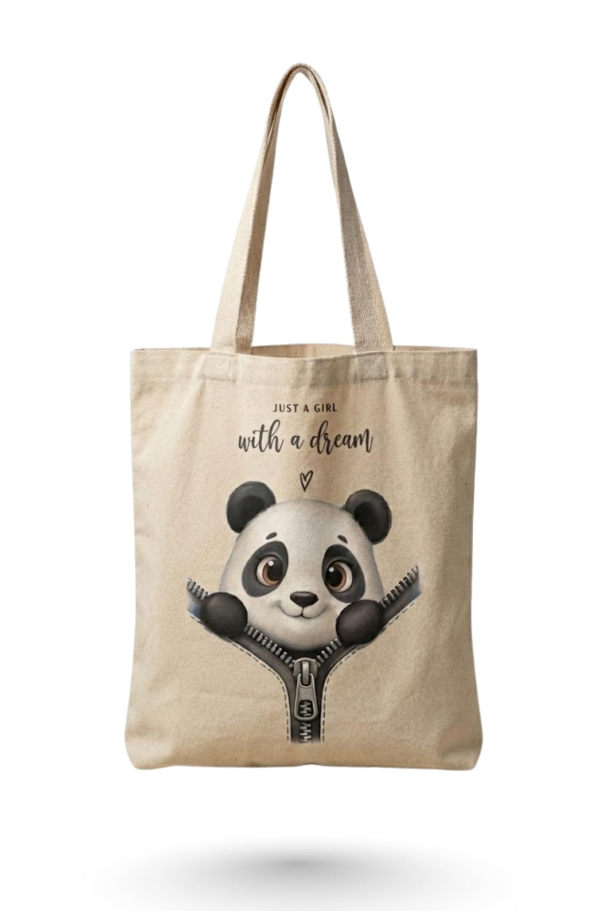 stilotee Cotton Tote Bag for Women | Reusable Eco Friendly Canvas Shopping Bag | Lightweight Foldable Carry Bag for College, Office & Travel (Western, panda)
