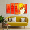 VIBECRAFTS Shri Guru Nanak Dev Premium Wall Painting of Five Pieces For Home|Office|Living Room|Gift (PTVC5Pcs2_6605)