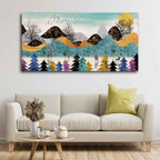VIBECRAFTS Canvas Paintings for Living Room Drawing Room Modern Art Forest Canvas Wall Painting Fitted With Wooden Frame For Home | Office | Living Room | Gift (PTVCH_2472N)
