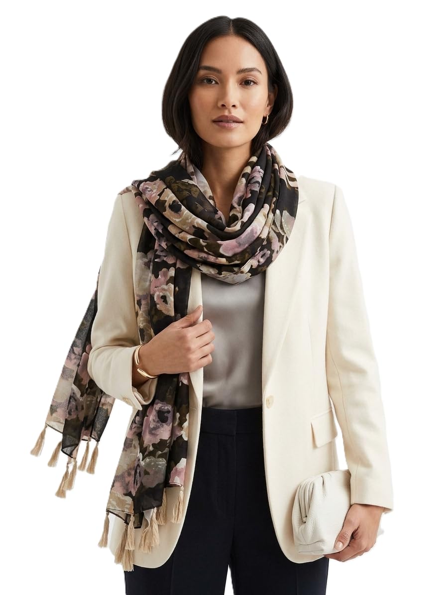 SAHIL SCARF Women Lightweight Scarf | 180 x 55 cm | Soft, Comfortable & Breathable | All Season Scarf