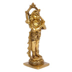 ARTVARKO Brass Hanuman Standing Idol Murti Statue Idol God Bajrangbali Bhagwan Sankat Mochan for Entrance Temple Mandir Pooja Puja 5.5 Inch