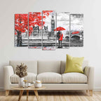 VIBECRAFTS Beautiful London Canvas Wall Painting Set of Five Pieces For Home|Office|Living Room|Gift (PTVC5Pcs2_6523)