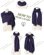 ICW Women's Premium Wrinkle Ironless Crinkled Cotton Hemp Summer Scarf Stoles Shawl for Female Head Scarves For Girls (Pack Of 3), Black ,White,Gold