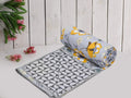 A Brand New - Umi Super Soft Brushed Microfiber Cotton 3 Layer Breathable Single Dohar Lightweight Summer Blanket Dohar 57X87(Inches) 144X220(CM) Flannel Dohar Throws for Bed (Orange:Grey) Kafalo
