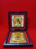 MANTRA SOUVENIR Yantram 3D Balu Mama Charan Paduka Frame Box Pocket Temple | Devotional Frame with Sacred Paduka | Pooja Room Decor, Home Temple, Spiritual Gift for Home & Office