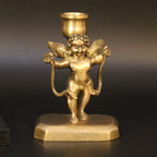 Artvarko Brass Flying Angel with Snakes Designer Tealight Candle Holder Idol Statue for Dining Table, Indoor Home Candle Holder Decorations