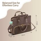 VAYA Zaelia Office Tote Bag for Women with Insulated Lunch Storage, Laptop Bag with Removable Shoulder Strap, Stylish for Work & Travel