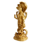 ARTVARKO Brass Big Lord Vishnu Idol Standing On Sheshnag, Bhagwan Murti Venkatesh Lakshmi Narayan Sculpture Decorative Idols Statue for Home Décor Mandir Pooja Temple Gift 17 Inch.