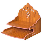 kriyanta Wooden Beautiful Plywood Mandir Pooja Room Home Decor Office OR Home Temple Wall Hanging Product. (D D Temple Red 230)