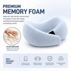 SHAKTISM 2-in-1 Travel Pillow and Eye Mask Set, Memory Foam Neck Support, Lightweight Portable Design,Cute Animal Plush Soft Eye Mask Blindfold for Sleeping,Nights and Travel (Purple)