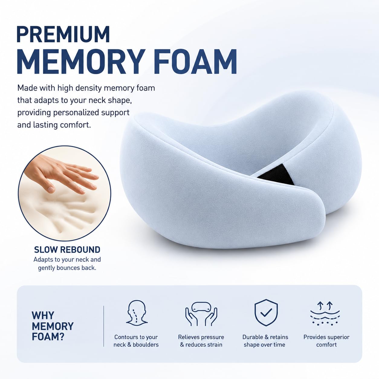 SHAKTISM 2-in-1 Travel Pillow and Eye Mask Set, Memory Foam Neck Support, Lightweight Portable Design,Cute Animal Plush Soft Eye Mask Blindfold for Sleeping,Nights and Travel (Purple)