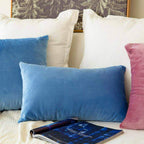 Khooti Velvet Cushion Cover, 26x26 Inch | Ice Blue | Pack of 5 | Solid Plain Soft & Smooth, Decorative Cushion Covers for Living Room, Bedroom, Couches, Chairs, Sofas, Beds & Home Decor