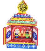 RealCraft; INSPIRING LIFES Lord Jagannath Temple Miniature,Mandir,for Home Decor, Corporate House, Study Room, Puri dhaam Wooden Temple Miniature 20 X 18 X 8 Cm