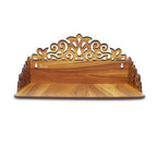 BerryBox Wood Hand Crafted Om Pattern Home Temple for Puja Temple for Home and Office l Puja Mandir l Wooden Mandir l Compact Pooja Ghar Stand for Prayer Room, Living Room Decor (Design 5)