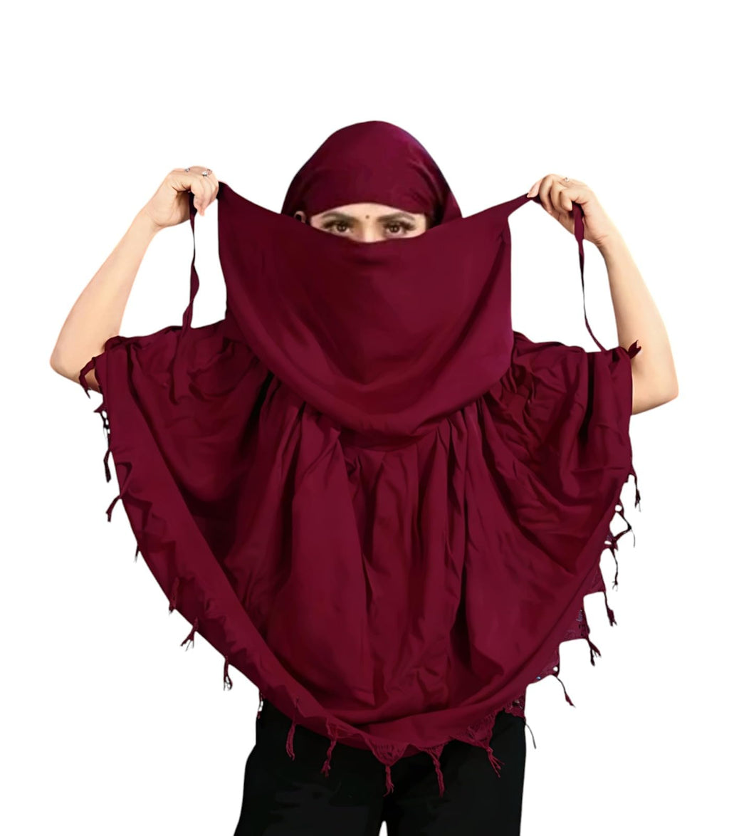Krevaa Pure Cotton Soft & Breathable Sun Protection Scarf For Women Plain Scaff| Universal Size | For Girl & Women (rani)