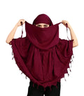 Krevaa Pure Cotton Soft & Breathable Sun Protection Scarf For Women Plain Scaff| Universal Size | For Girl & Women (rani)