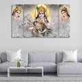 VIBECRAFTS Radha Krishna Premium Wall Painting of Five Pieces For Home|Office|Living Room|Gift (PTVC5Pcs4_8732)