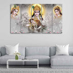 VIBECRAFTS Radha Krishna Premium Wall Painting of Five Pieces For Home|Office|Living Room|Gift (PTVC5Pcs4_8732)
