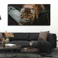 VIBECRAFTS Canvas Paintings for Living Room Drawing Room Cat Walking In Dark Forest Premium Wall Painting Fitted With Wooden Frame For Home | Office | Gift |(PTVCH_2308)