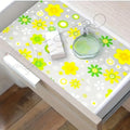 ESPERO Fridge Mats, Kitchen Mat EVA Food Grade Multipurpose Washable Anti Slip Mat/Sheet for Fridge, Shelf Liners for Kitchen Shelves, Table, Kitchen Drawer mat - 300 x 45 cm (Mix Flowers) Kafalo