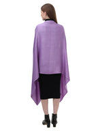 EH Pashmina Female Scarf For Women, Twill Weave, Thick, Solid Color Wraps, All Weather, Large, Warm, Very Soft Pashmina Feel Scarves (PURPLE)