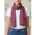 MINDORA Women's Georgette Cotton Chiffon Scarf Combo, Soft Lightweight Summer Scarf, Printed Stole for Daily Wear, Office, Saree & Gifting, Pack of 2 (Combo - 18)