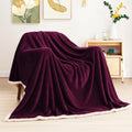 VAS COLLECTIONS Premium Sherpa Flannel Blanket | 460 GSM Ultra-Soft Plush Heavyweight Blanket | Warm & Cozy Winter Comforter for Bedroom – (Maroon, 58×88 Inches, Single (2300 g)) Kafalo