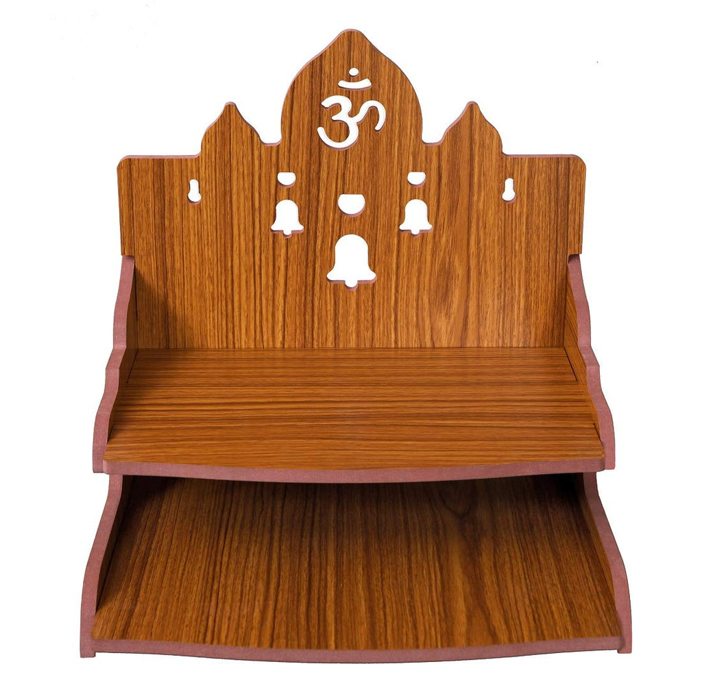 Lakhaji Christian Wooden Wall Hanging Temple for Home and Shop,Office and Home showpiece Temple (Orange-3)