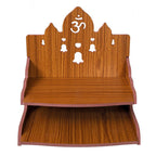 Lakhaji Christian Wooden Wall Hanging Temple for Home and Shop,Office and Home showpiece Temple (Orange-3)
