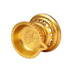 Svarup Pure Brass Arti Diya for Pooja Deepak Akhand Jyot Diyas for Puja Diwali Gift Gold Color Pack of 1