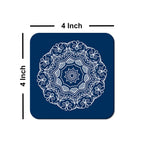 Artvibes Printed MDF Wooden Coasters for Home and Kitchen | Dining Table Decor | Square Coasters | Home Decorative Items | Table Items | Kitchen Decor (Set of 6 | 4x4 Inch)(Mandala Pattern) TC_2001