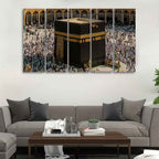 VIBECRAFTS Homcraft Kaaba Premium Wall Painting Set of Five For Home|Office|Living Room|Gift (PTVC5Pcs4_8673N)