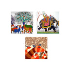 Artvibes Fridge Magnet Madhubani Art Decorative Item for Refrigerator|Almirah|Washing Machine(RM_7088)