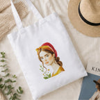 Adorvue Reusable Premium Mood Artful Everyday Tote Bag Stylish Eco-Friendly Cotton Handbags, Canvas Bags for College, Shopping, Office, Travel, Grocery Runs, Beach Day and Casual Outing Pack of 1
