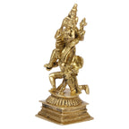 ARTVARKO Brass Vishnu Laxmi on Garuda Dev Murti Statue Showpiece for Decoration & Puja Temple Home Décor 5.5 Inch