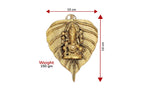 KridayKraft Metal Pan Patta Ganesh Decorative Wall Hanging Showpiece Figurine Gold