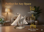 Kridaykraft Elegant Silver Swan Napkin Holder - Decorative Metal Tissue Paper Stand for Dining Table, Kitchen, Bedroom & Bathroom - Luxury Restaurant Style Vertical Serviette Organizer (10x8 cm)