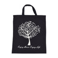 Festnight Musical Tree Pattern Washable Cotton Cloth Handbag Music Tote Shoulder Grocery Shopping Bag for Students Girls