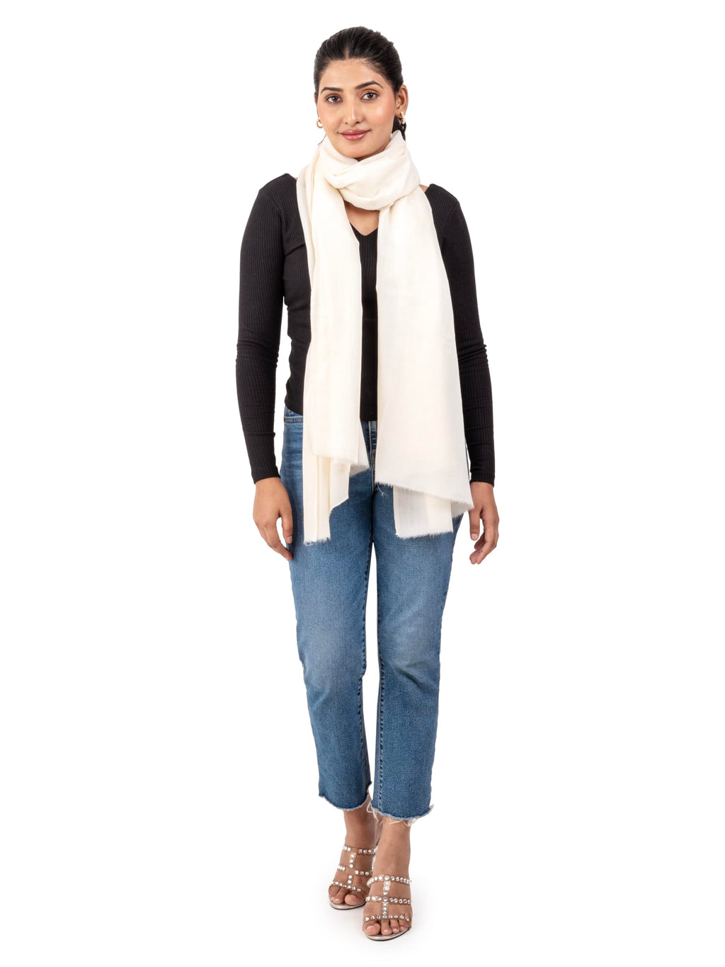 Naureen Women Luxurious Classic Plain Shawl, Warm and Soft, 40x80 inch, Unisex Colors