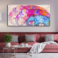 VIBECRAFTS Canvas Paintings for Living Room Drawing Room Three Abstract Art Elephants Canvas Wall Painting Fitted With Wooden Frame for Home | Office | Gift (PTVCH_2412N)