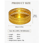 GADINFASHION Metal Set Of 24 Golden Small Tea Light Holder For Diwali Decoration,Home Decoration