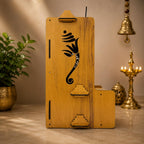 Wooden Small Size DIY Home Temple with Door & Drawer | Home Temple mandapam Storage Drawer Doors Religious Altar wall Tabletop Display Stand | DIY Tool Kit Included 36 * 20 * 25cm