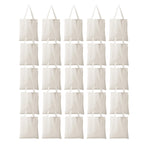 IVILLAGE Unisex Durable And Reusable Tote Bags 100% Cotton Shopping Bag - Multipurpose Designer Bag Compact, Lightweight & Eco-Friendly Sturdy Bag - 7 Kg Capacity (Pack Of 25)