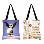 MY FAV Cotton Printed Canvas Tote Bag, for Travel,Yoga, Gym, Sports | Designer Shopping Bag | Compact, Lightweight and Eco-friendly - Capacity15kgs (6 Month Warrenty) - Pack of 2