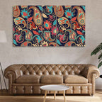 VIBECRAFTS Beautiful Floral Madhubani Art Wall Painting Set of Five For Home|Office|Living Room|Gift (PTVC5Pcs4_8572)